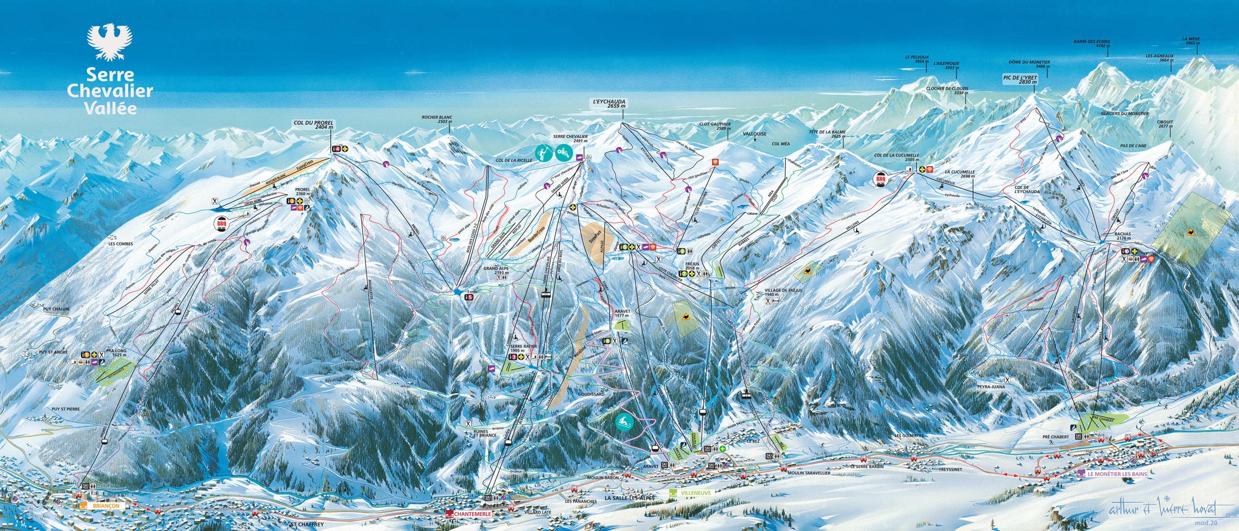 The resort piste map